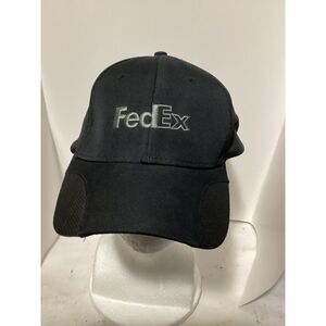 men's black adj. cap FedEx